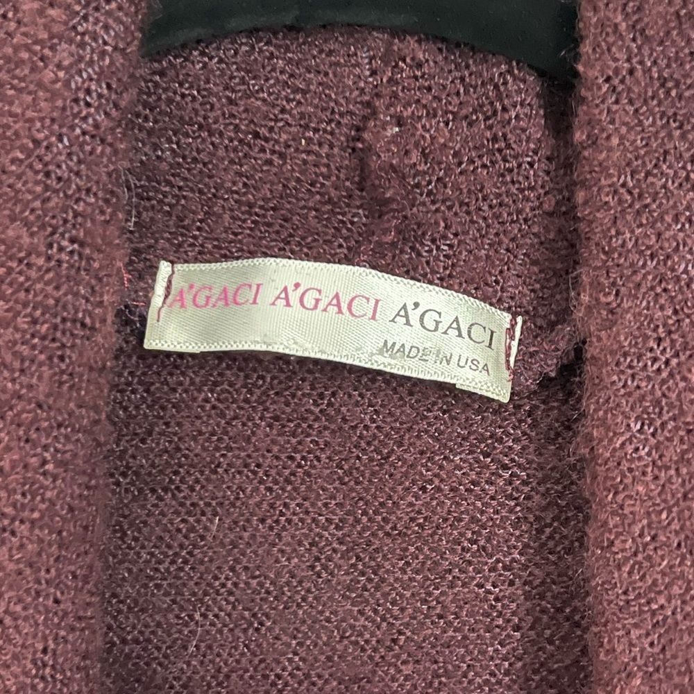 a'gaci Burgandy Cardigan - Size S - Picture 4 of 4